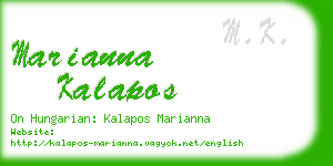 marianna kalapos business card